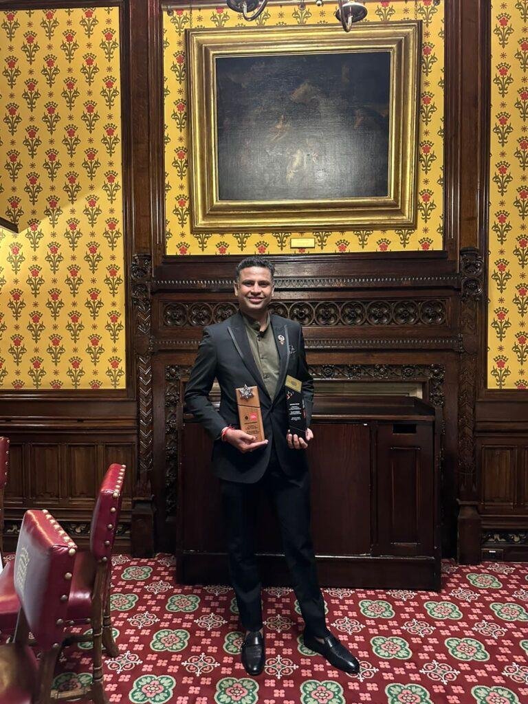 Shravan Kumar, CEO & Founder, Sakshath Technologies awarded World's Best Emerging Leader at the House of Lords in London by WCRC Intelligence