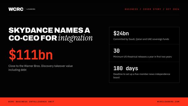 The $111bn integration test: how Skydance will be run