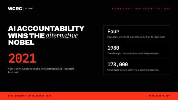 The 'alternative Nobel' goes to an AI accountability pioneer